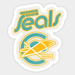 Retro Defunct California Golden Seals Ice Hockey Sticker